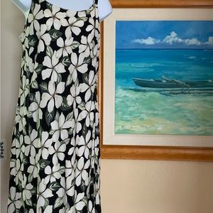 Vintage Liberty House Young Hawaii White Tiare(Gardenia)Short Dress EUC Small.